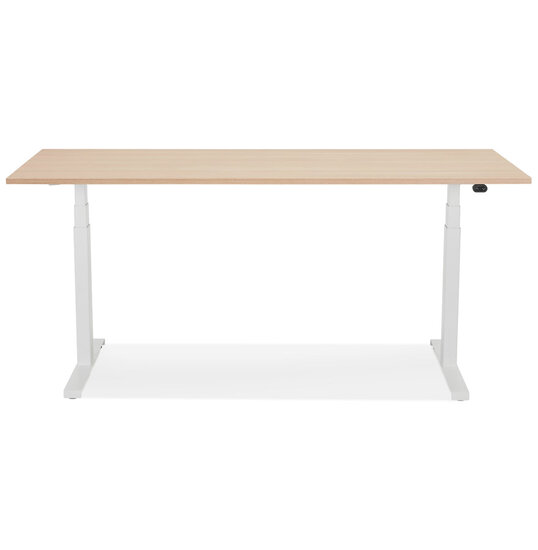 Maysun - Elektrisch Zit-Sta Bureau - DUNCAN Naturel - Wit 160x80cm