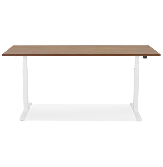 Maysun - Elektrisch Zit-Sta Bureau - DUNCAN Walnoot - Wit 160x80cm