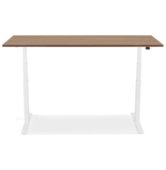 Maysun - Elektrisch Zit-Sta Bureau - DUNCAN Walnoot - Wit 160x80cm