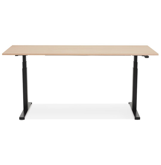 Maysun - Elektrisch Zit-Sta Bureau - DUNCAN Naturel - Zwart 160x80cm