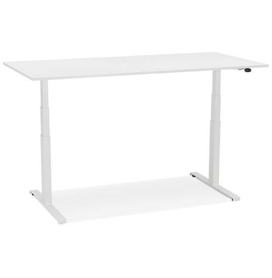 Maysun - Elektrisch Zit-Sta Bureau - DUNCAN Wit - Wit 160x80cm