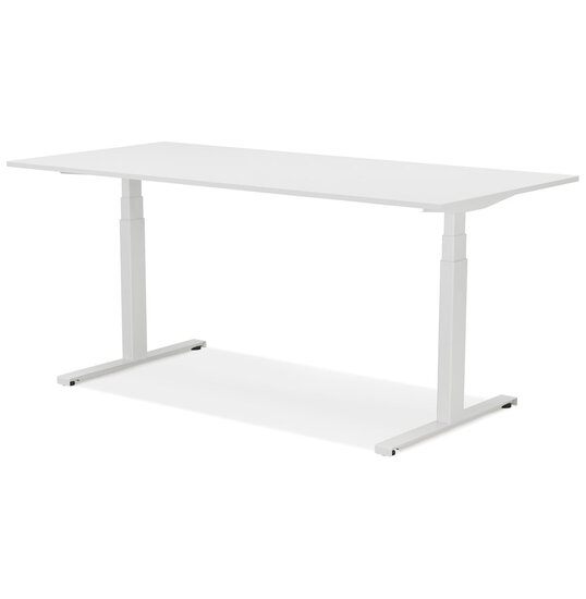 Maysun - Elektrisch Zit-Sta Bureau - DUNCAN Wit - Wit 160x80cm