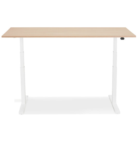 Maysun - Elektrisch Zit-Sta Bureau - DUNCAN Naturel - Wit 140x70cm