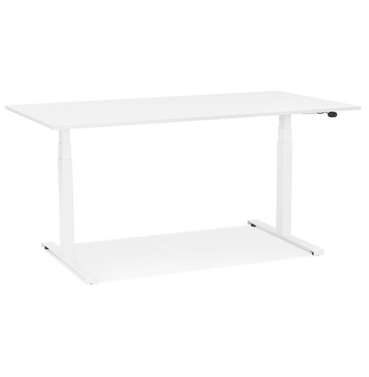 Maysun - Elektrisch Zit-Sta Bureau - DUNCAN Wit - Wit 140x70cm