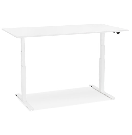 Maysun - Elektrisch Zit-Sta Bureau - DUNCAN Wit - Wit 140x70cm