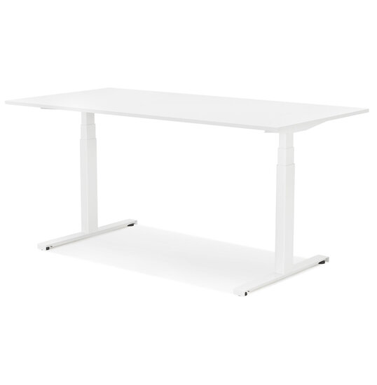 Maysun - Elektrisch Zit-Sta Bureau - DUNCAN Wit - Wit 140x70cm