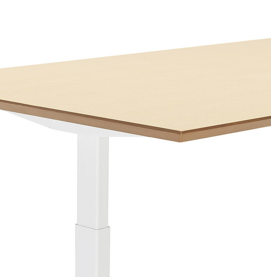 Maysun - Elektrisch Zit-Sta Bureau - COMFORT Naturel - Wit 180x90cm