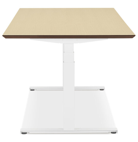 Maysun - Elektrisch Zit-Sta Bureau - COMFORT Naturel - Wit 150x70cm