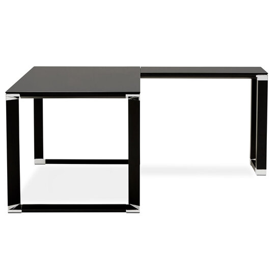 Maysun - Design Hoekbureau - LUX - Zwart Glas 200cm