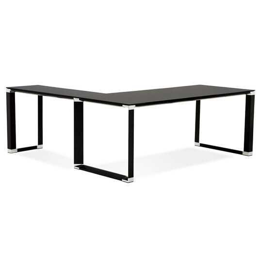 Maysun - Design Hoekbureau - LUX - Zwart Glas 200cm