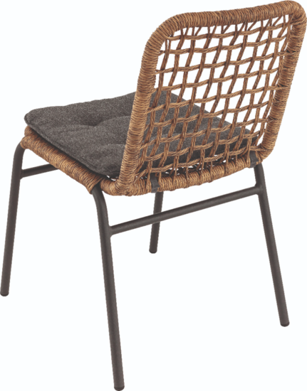 Maysun Gastro - Terrasstoel FIORI - Aluminium Frame Antraciet - Wicker - Naturel