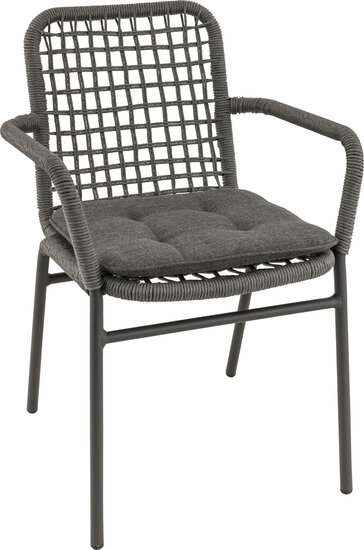 Maysun Gastro - Terrasstoel FIORI F - Aluminium Frame Antraciet - Wicker - Antraciet