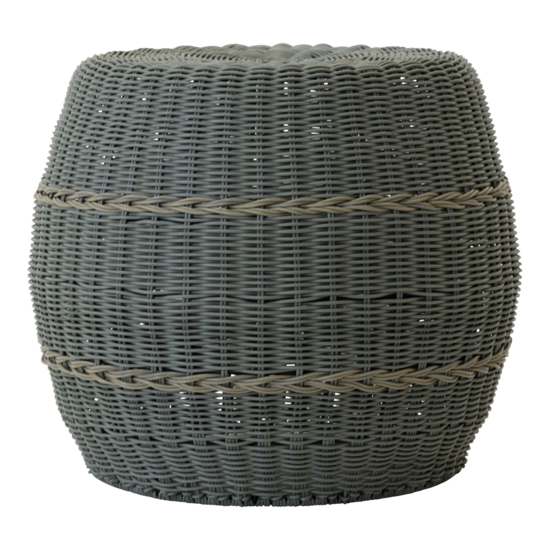 Outdoor Living - Poef Laos wicker groen &oslash;46x40cm