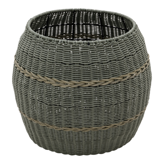 Outdoor Living - Poef Laos wicker groen &oslash;46x40cm