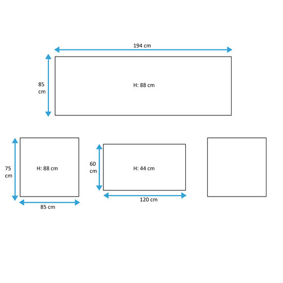 SenS-Line - Dublin Aluminium Loungeset Wit