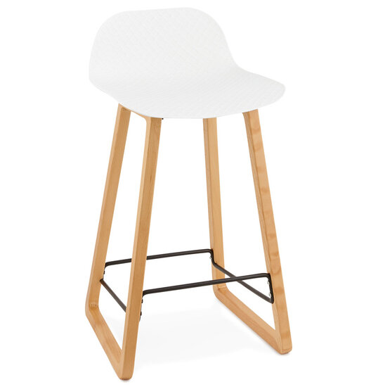 Witte, halfhoge kruk MAKI MINI&#039; in Scandinavische stijl