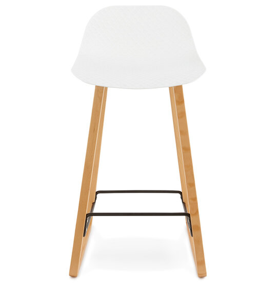 Witte, halfhoge kruk MAKI MINI&#039; in Scandinavische stijl