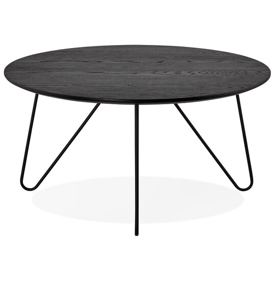 Zwarte design tafel &#039;PLUTO&#039; in industri&euml;le stijl