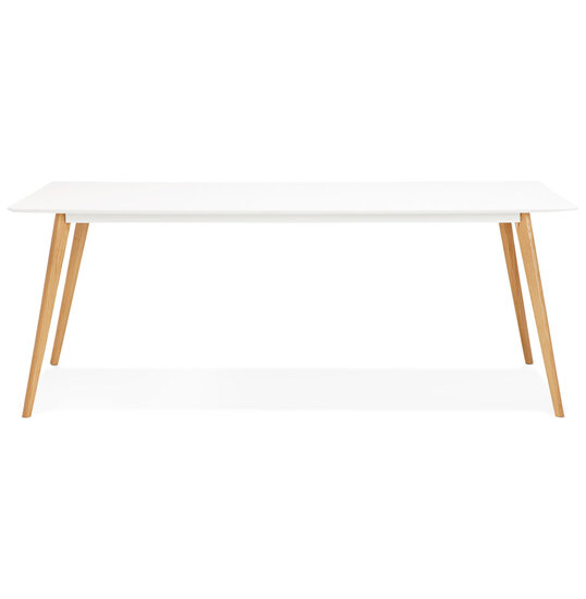 Witte design eettafel &#039;MADY&#039; in Scandinavische stijl - 200x90 cm