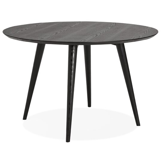 Ronde eettafel SWEDY&#039; van zwart hout - &Oslash; 120 cm