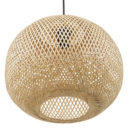 Ronde hanglamp &#039;CASIMIRA MINI&#039; van natuurlijke bamboe