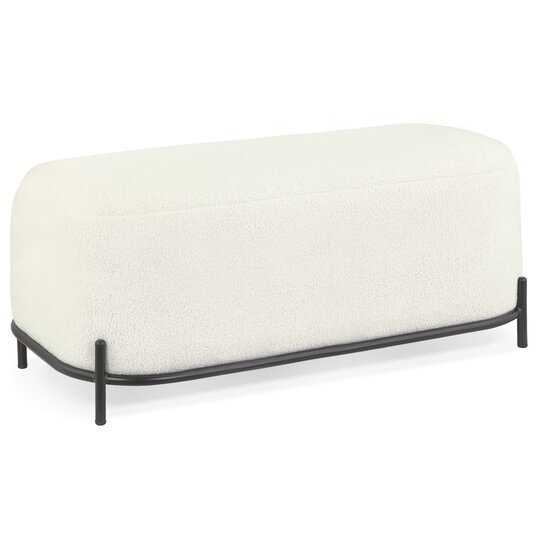 Designbank &#039;ORSO BENCH&#039; in beige boucl&eacute;stof