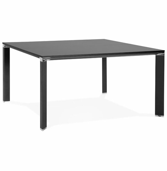 Vergadertafel / bench bureau &#039;XLINE SQUARE&#039; in het zwart - 140x140 cm