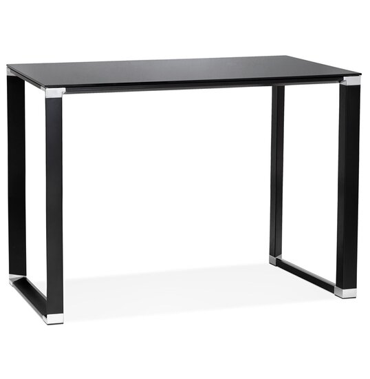 Hoge tafel/bureau van zwart glas &#039;XLINE HIGH TABLE&#039; - 140x70 cm