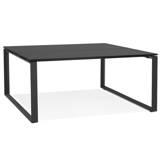 Zwarte vergadertafel / bench-bureau &#039;BAKUS SQUARE&#039; - 140x140 cm