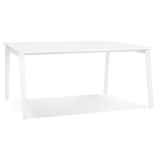 Witte vergadertafel/benchbureau &#039;AMADEUS SQUARE&#039; - 160x160 cm