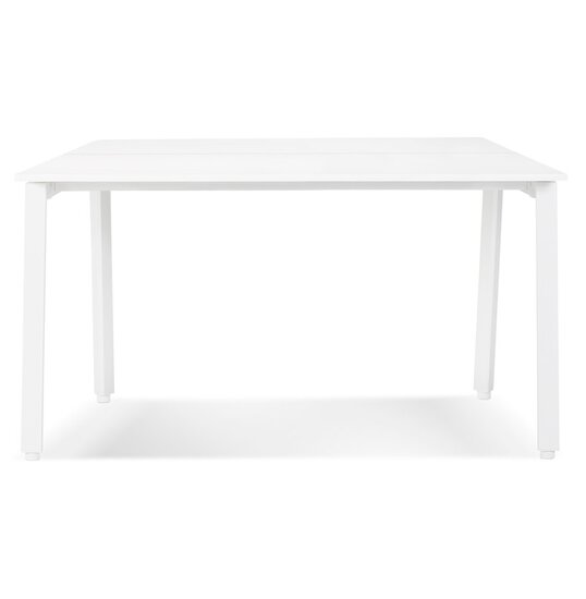 Witte vergadertafel/benchbureau &#039;AMADEUS SQUARE&#039; - 160x160 cm