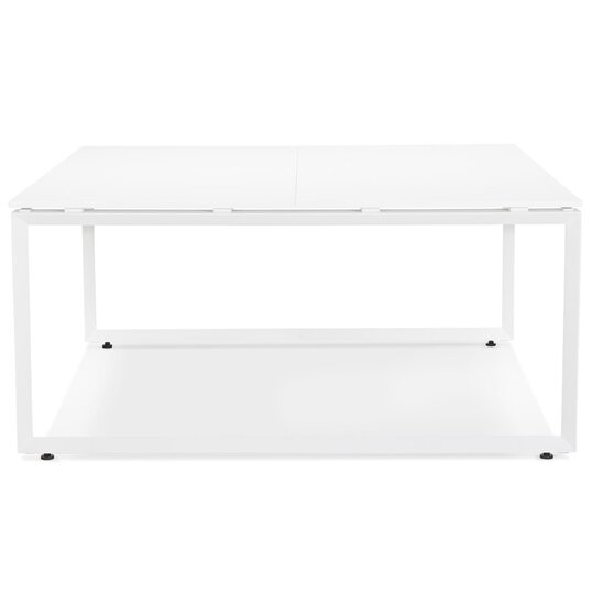 Witte vergadertafel / bench-bureau &#039;BAKUS SQUARE&#039; - 160x160 cm