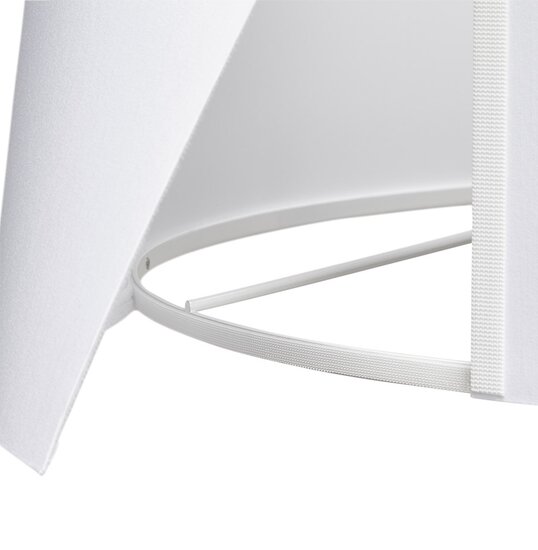 Design tafellamp &#039;SPRING MINI&#039; met witte lampenkap en zwarte staander