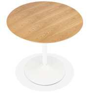 Maysun - Design Bistrotafel - FLOOR Naturel-Wit &Oslash; 80 CM