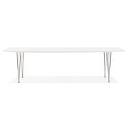 Maysun - Design Eettafel - DIONE Wit-Chroom 170(270)X100 CM