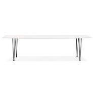 Maysun - Design Eettafel - DIONE Wit-Zwart 170(270)X100 CM