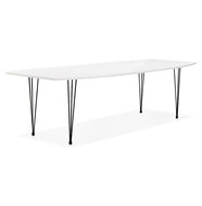 Maysun - Design Eettafel - DIONE Wit-Zwart 170(270)X100 CM