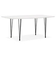 Maysun - Design Eettafel - DIONE Wit-Zwart 170(270)X100 CM