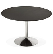 Maysun - Design Eettafel - Zwart-Chroom BO &Oslash; 120 CM