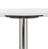 Maysun - Design Eettafel - Wit-Chroom BO &Oslash; 90 CM