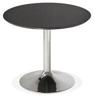 Maysun - Design Eettafel - Zwart-Chroom BO &Oslash; 90 CM