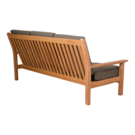 Outdoor Living - Loungebank teak 180cm, incl. kussen