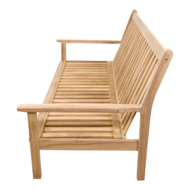 Outdoor Living - Loungebank teak 180cm, incl. kussen