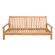 Outdoor Living - Loungebank teak 180cm, incl. kussen