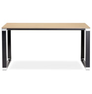 Bureau WARNER Naturel-Zwart 140x70cm