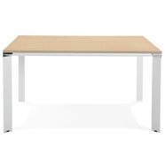 Bureau-Vergadertafel EFYRA Naturel-Wit 140x140cm