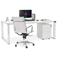 Impressiefoto Bureau WARNER Wit-Wit 200x74cm