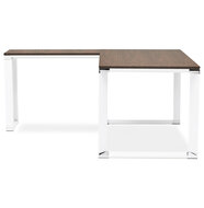 Hoekbureau WARNER Walnoot-Wit 170x160cm