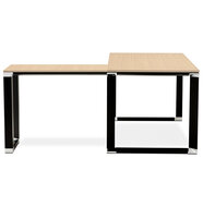 Hoekbureau WARNER Naturel-Zwart 170x160cm