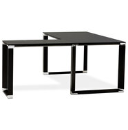 Hoekbureau WARNER Zwart 170x160x73cm